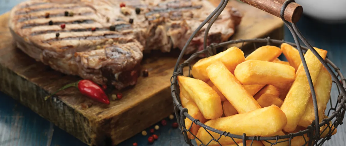 Italian Menu Fiorentina and Steakhouse fries 3869