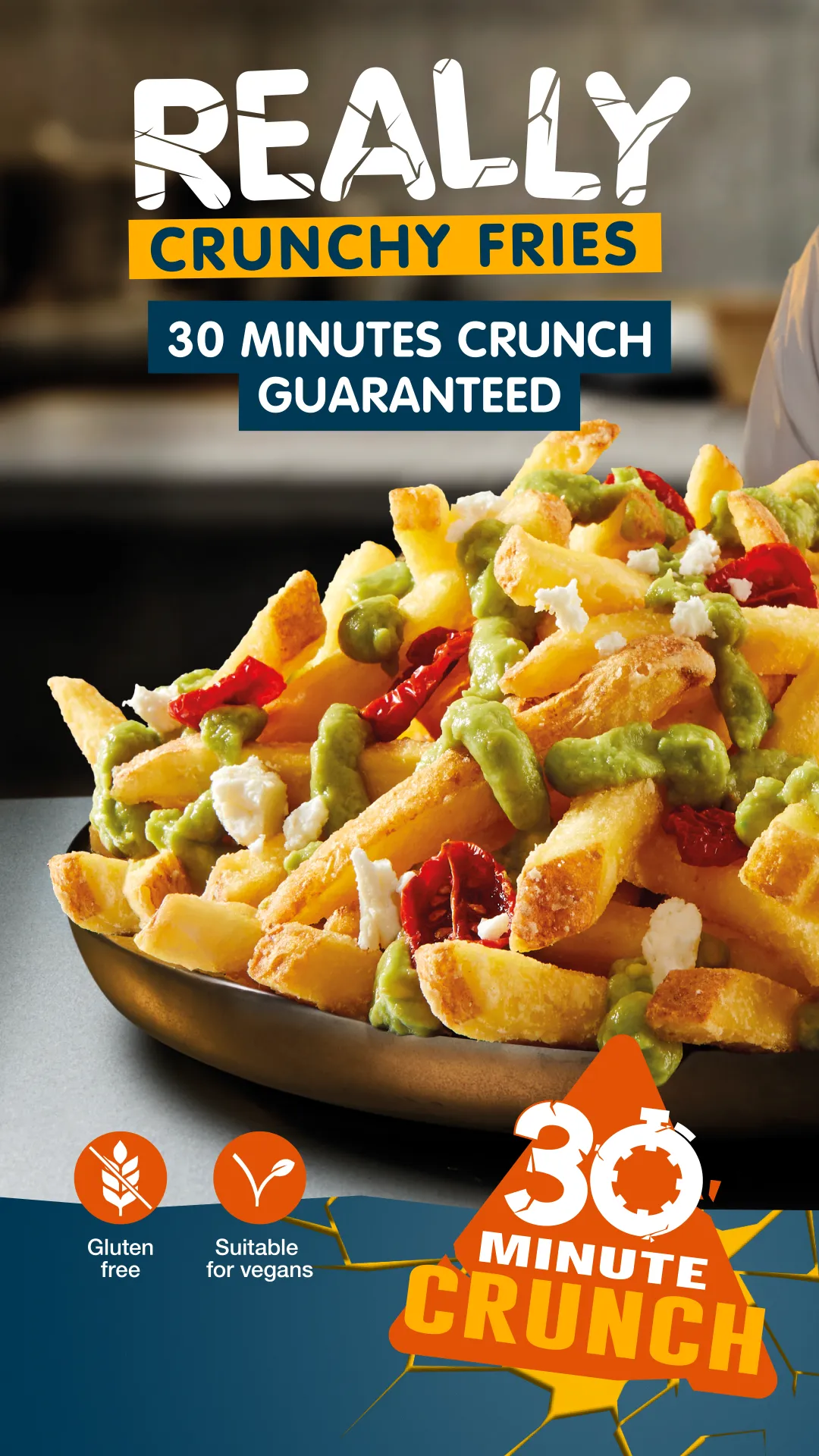 Really Crunchy Fries: 30 minutes crunch guaranteed. Gluten free and suitable for vegans.